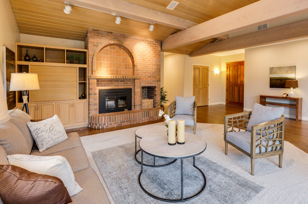 Elegant staged living room